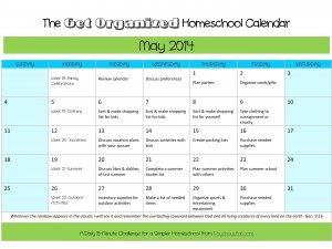 May 2014 Get Organized Homeschool Calendar May 2014 Get Organized Homeschool Calendar