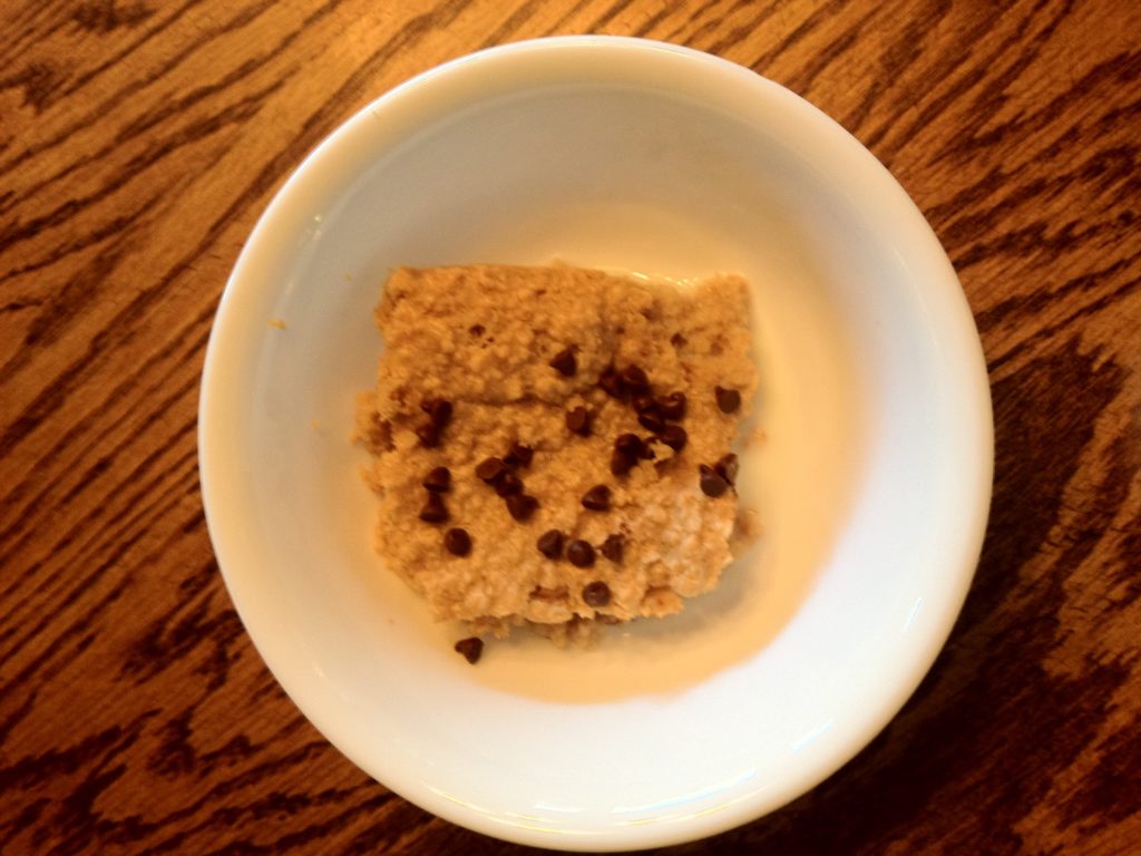 Peanut butter oatmeal with chocolate chips