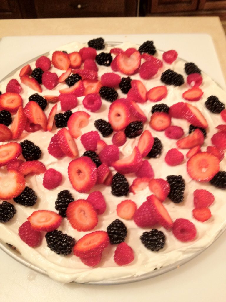 pretzel fruit pizza